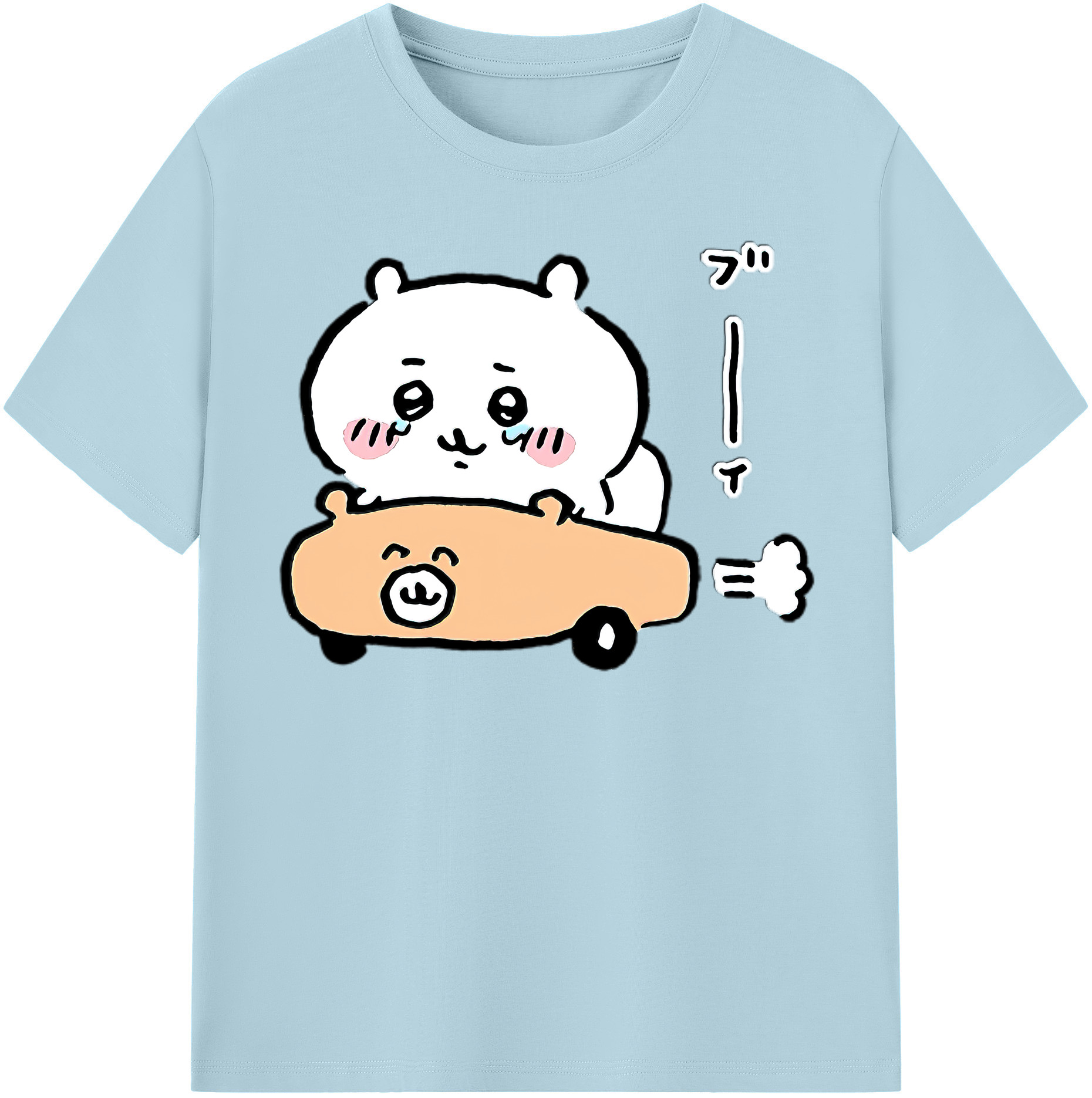 （画像用） ちいかわ ちいかわ Chii-kawa chiikawa 綿100％半袖Tシャツ（フロントプリント）